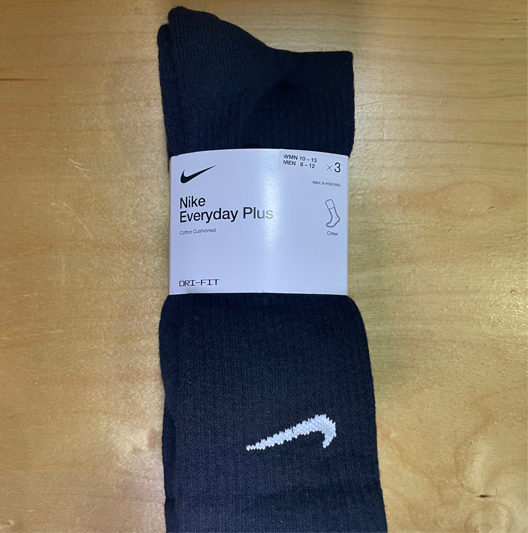 NIKE EVERYDAY PLUS DRI FIT SOCKS BLACK Change