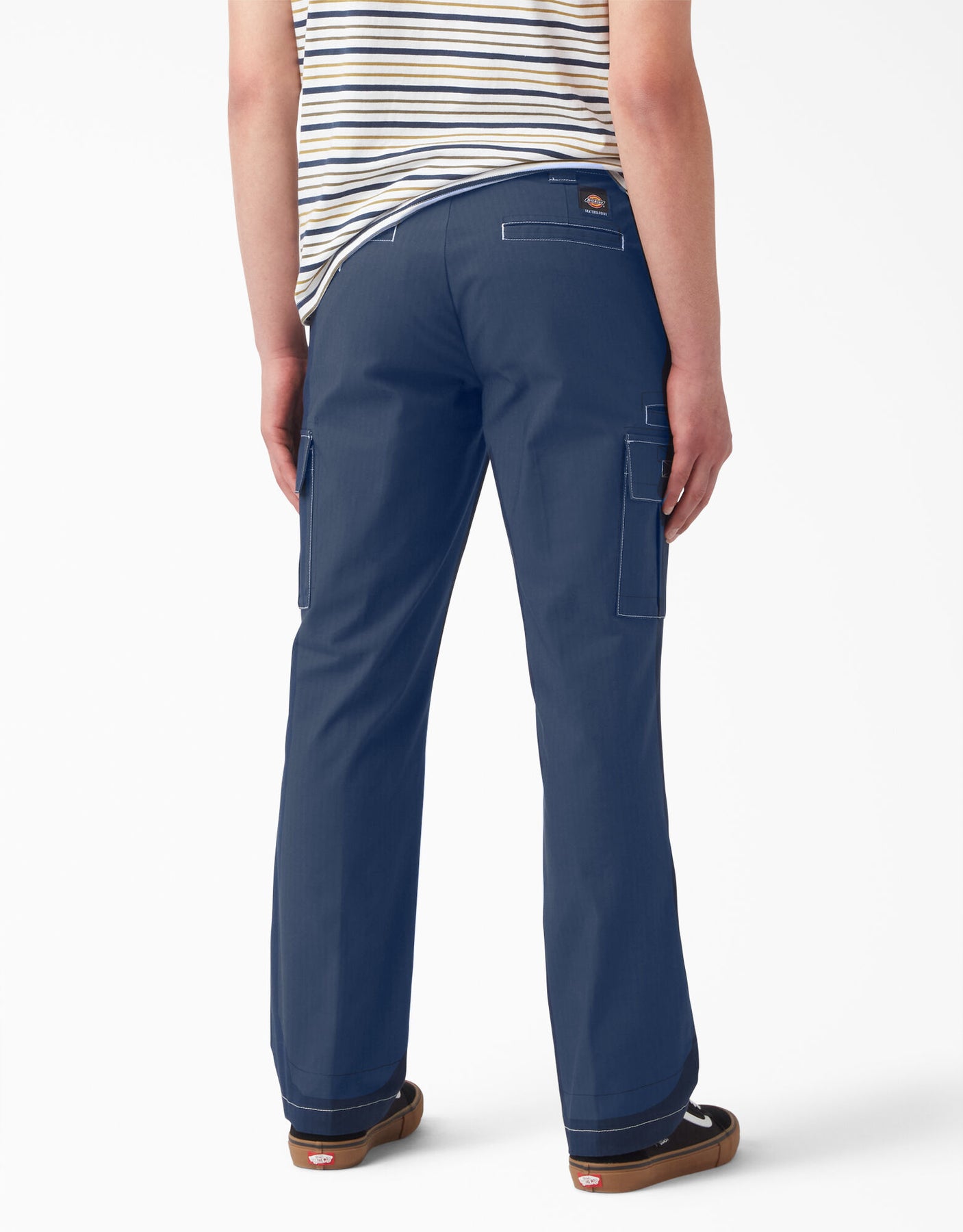 TOPSTITCHED CARGO PANTS - Ink blue