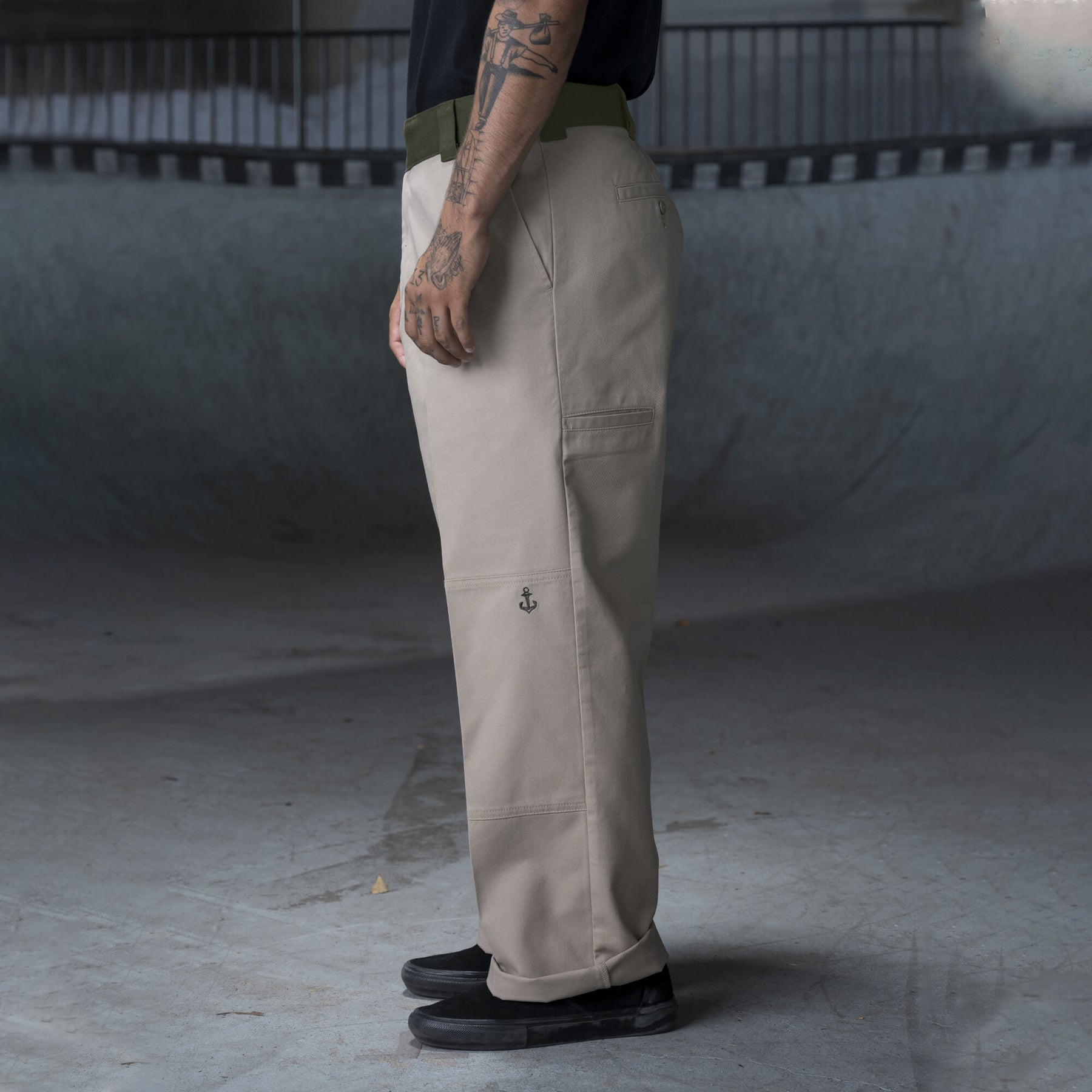 Dickies Skate Ronnie Sandoval Loose Fit Double Knee Pants - Desert  Sand/Olive Color Block